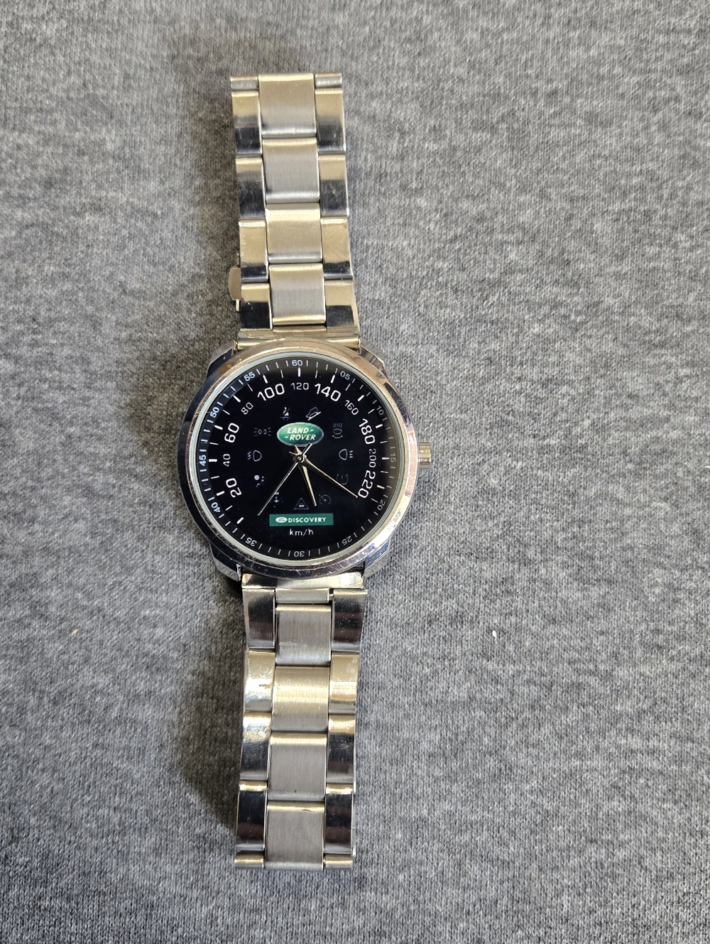 Land Rover "Discovery" Speedometer Mens Wristwatch Stainless Steel Band *READ!*